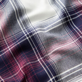 Tissu chemise en coton Carreaux écossais – rouge foncé/bleu marine, 