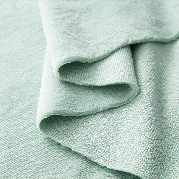 Tissu éponge douillet Bambou Uni – bleu aqua – Échantillon,  image number 2