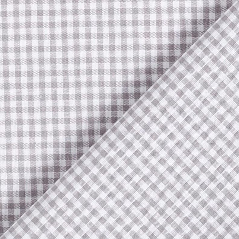 Popeline coton Petit carreaux Vichy, teints en fil – gris/blanc,  image number 6