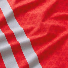 French Terry Sweat d’été Tissu bordure Médecin urgentiste d’un jour – rouge/argent, 
