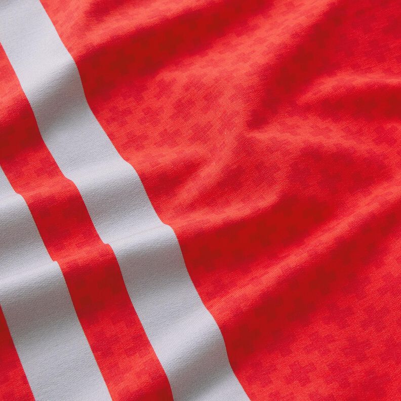 French Terry Sweat d’été Tissu bordure Médecin urgentiste d’un jour – rouge/argent,  image number 2