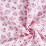 Tissu en coton Cretonne Cœurs avec des yeux – blanc/rose,  thumbnail number 3