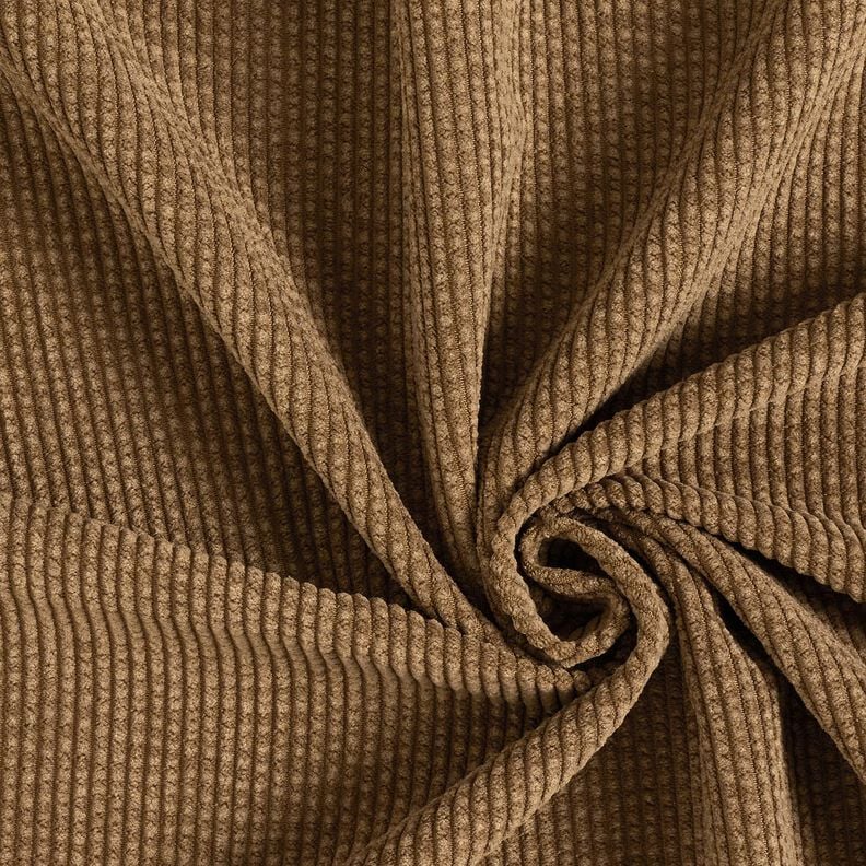 Velours côtelé large Bubble Uni – marron,  image number 1