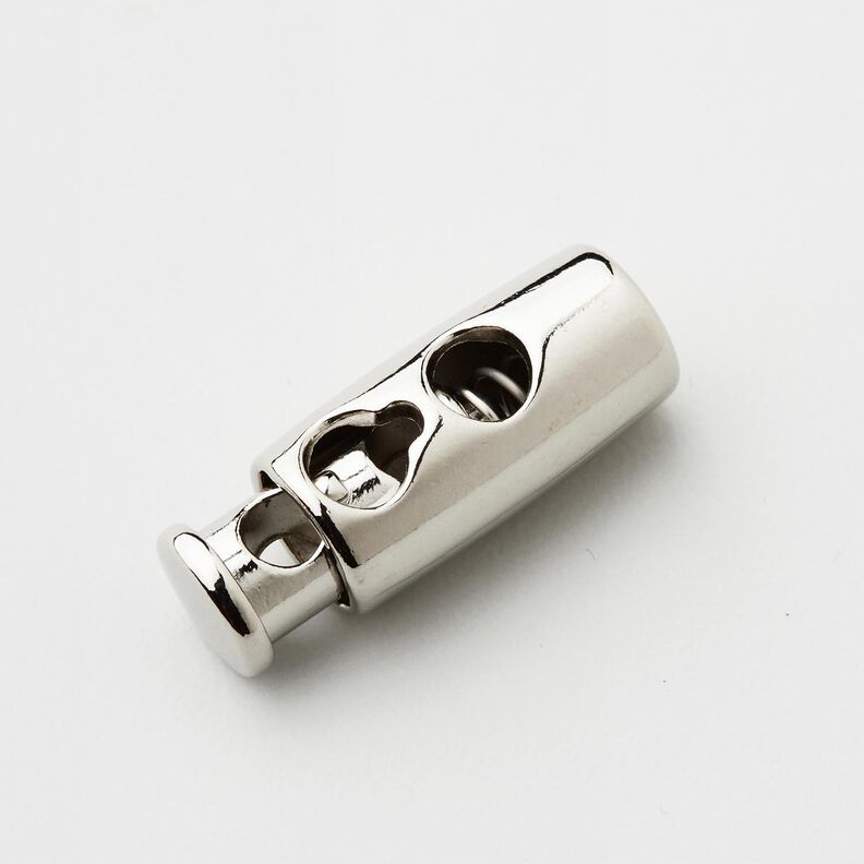 Bloque-cordons métal [Passage : 3 mm] – argent métallisé,  image number 1