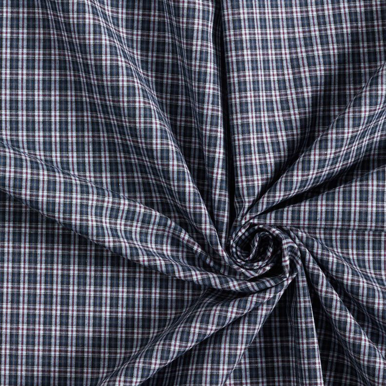 Tissu pour chemise à doubles carreaux – bleu marine/rouge bordeaux, image number 3