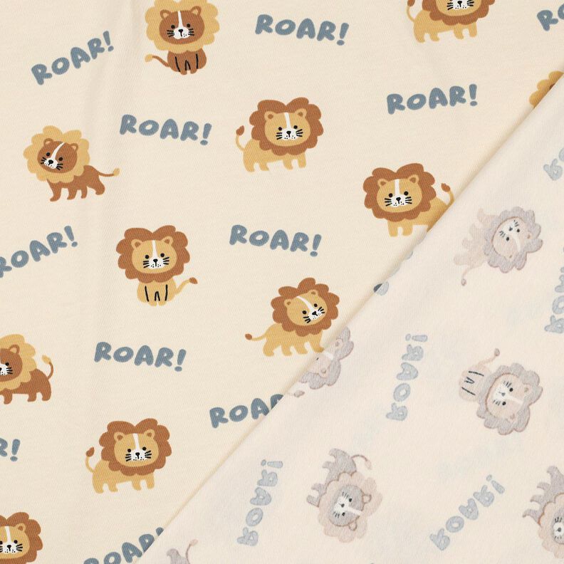 Jersey coton lion | Poppy Fabrics – beige clair/brun faon,  image number 4