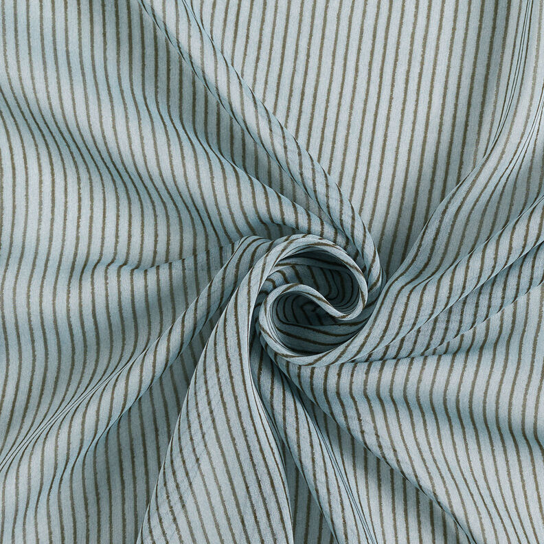 Mousseline de soie à fines rayures – bleu clair/gris foncé,  image number 4