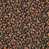 GOTS Jersey coton Fleurs d'automne Impression numérique – noir/orange pêche,  thumbnail number 1