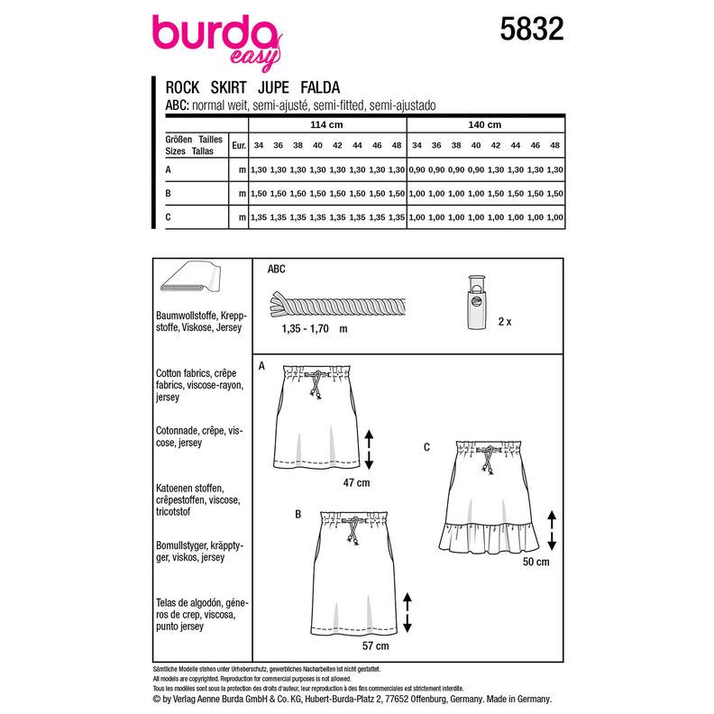 Jupe | Burda 5832 | 34-48,  image number 12