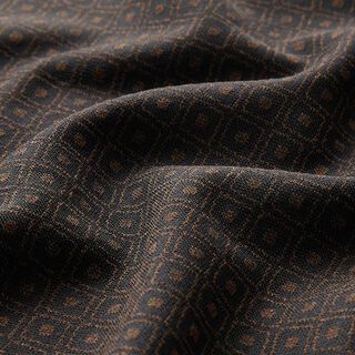 Stretch jacquard Losanges – noir/marron, 