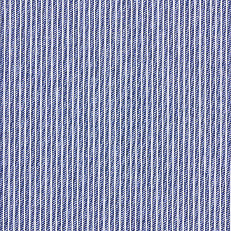 Tissu pour chemisier Coton mélangé Rayures – bleu marine/blanc,  image number 1