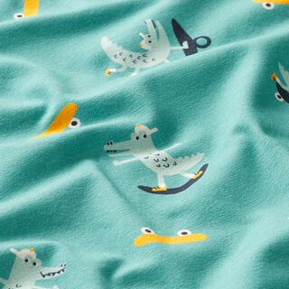 Jersey coton Crocodile patin | PETIT CITRON – menthe, 