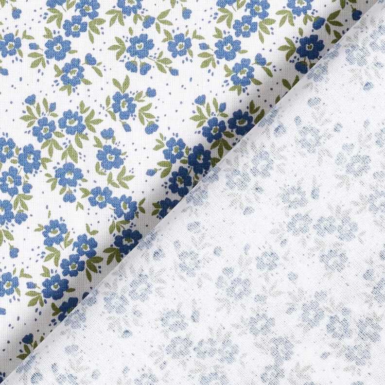 Popeline coton Blümchenmeer – bleu jean/blanc,  image number 4