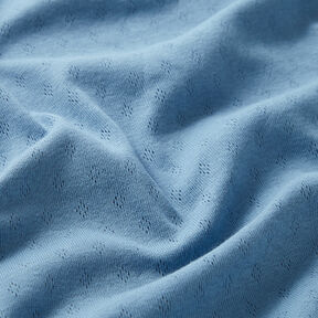 Jersey maille fine Motif à trous – bleu, 