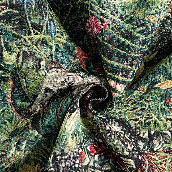 Tissu de décoration Gobelin jungle – noir/vert foncé, image number 3