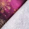 French Terry Sweat d’été Flocons de neige Voie lactée | Glitzerpüppi – aubergine/or ancien,  thumbnail number 4