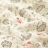 Tissu double gaze de coton Hérissons et plantes de la forêt – écru,  thumbnail number 2