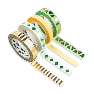 Washi Tape Joli motif ethnique [ 10 mm x 10 m, 4Pièces ] – mélange de couleurs, 