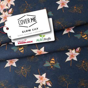 SHIELD CoverMe HEIQ Viroblock Glow Lily – bleu marine | Albstoffe, 