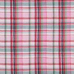 Tissu double gaze de coton Lurex Karo | Poppy Fabrics – rosé/or métallisé, 