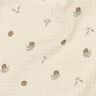 GOTS Tissu double gaze de coton fleurs romantiques  | Poppy Fabrics – beige clair/cannelle,  thumbnail number 2