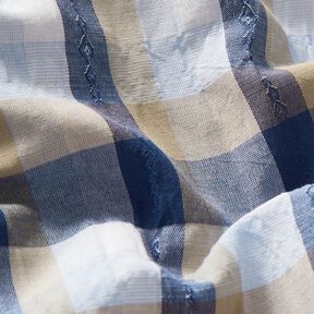Coton mélangé Carreaux crashés multicolores – bleu, 