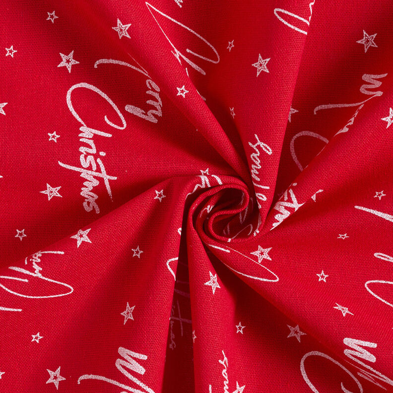 Tissu de décoration Canvas Vœux de Noël – rouge/blanc, image number 3