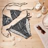 Tissu pour maillot de bain Motif graphique abstrait – noir/blanc,  thumbnail number 6
