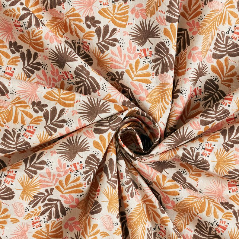 Tissu en coton Cretonne Feuilles de palmier – anémone,  image number 3