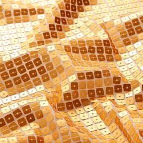 Tissu pailleté Carrés – or métallisé, 