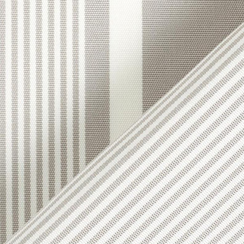 Tissu d’extérieur Canvas Mélange de rayures – gris clair/blanc,  image number 5