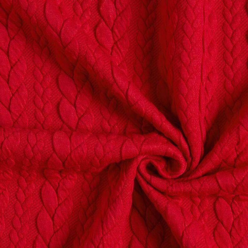 Jersey jacquard Cloqué Torsades – rouge,  image number 3