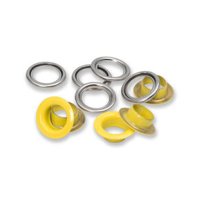 Œillets avec rondelles [20 unités | Ø 11 mm] | Prym – jaune/argent métallisé, 