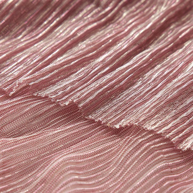 Plissé transparent Rayures pailletées – rose,  image number 5