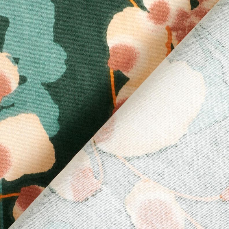 Satin de coton plantes grimpantes &ndash; vert fonc&eacute;/sable,  image number 4