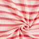 Maille côtelée rayures horizontales – rose clair/homard,  thumbnail number 3
