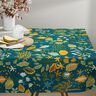 Tissu de décoration Semi-panama art de la feuille – bleu océan,  thumbnail number 8