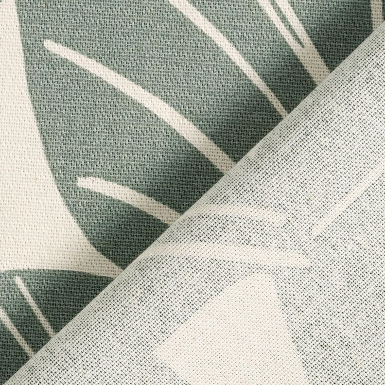 Tissu de décoration Panama Feuilles élégantes – roseau/nature, image number 4