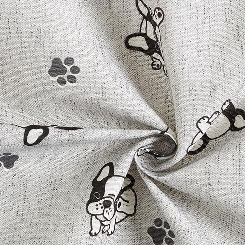 Tissu de décoration Canvas Bouledogue – gris,  image number 3