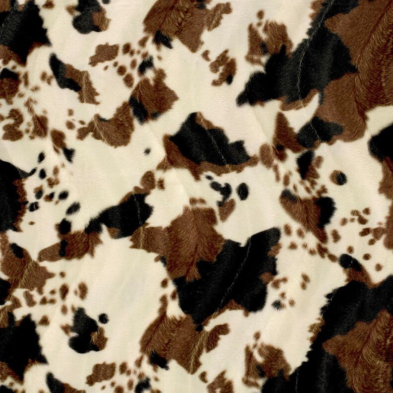 Imitation Fourrure d'Animal vache – marron/blanc,  image number 1