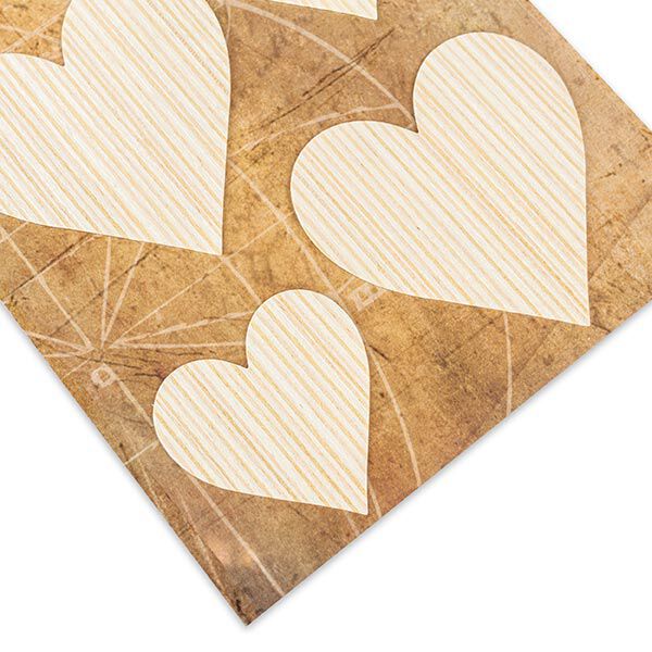 Autocollant bambou cœurs – beige, image number 2