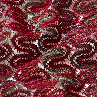 Dentelle Motif de vagues – rouge foncé, 