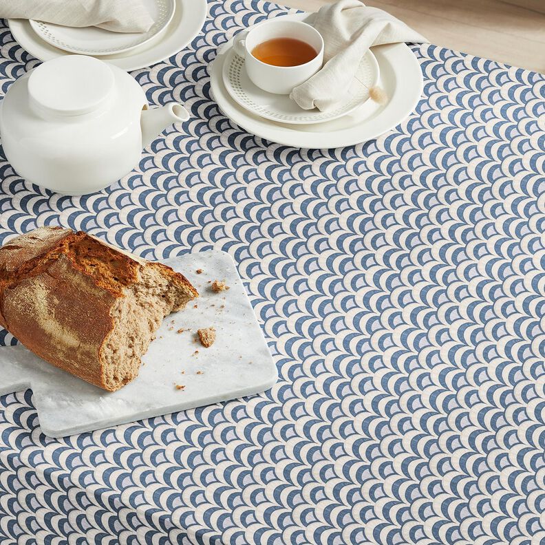 Tissu en coton Popeline arcs élégants – gris bleu/taupe clair,  image number 7