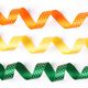 Bande de satin Points - orange fluo / blanc,  thumbnail number 3