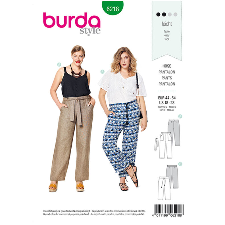 Pantalon, Burda 6218 | 44 - 54,  image number 1