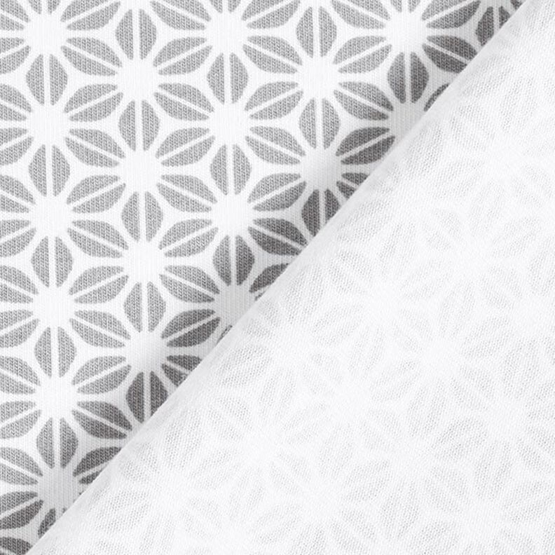 Jersey coton Motif floral abstrait – écru/gris,  image number 4