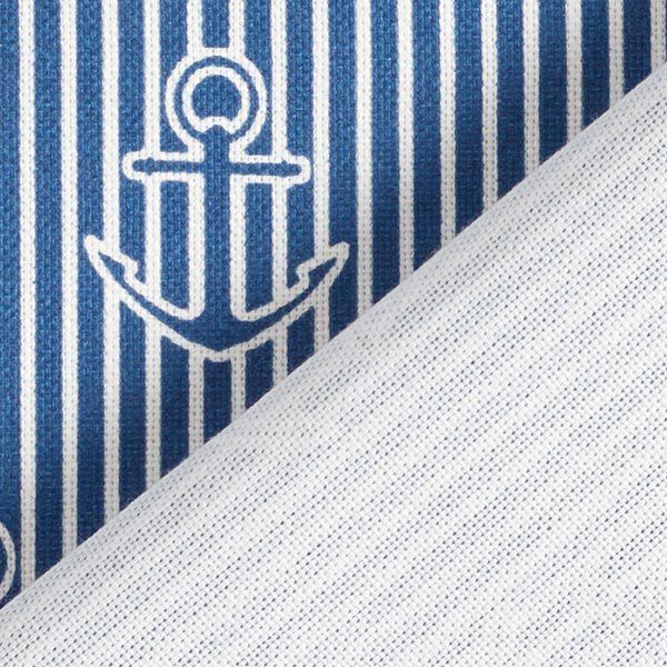 Tissu de décoration Semi-panama ancre – bleu océan/blanc,  image number 4