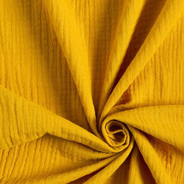 Tissu double gaze de coton – moutarde,  image number 1