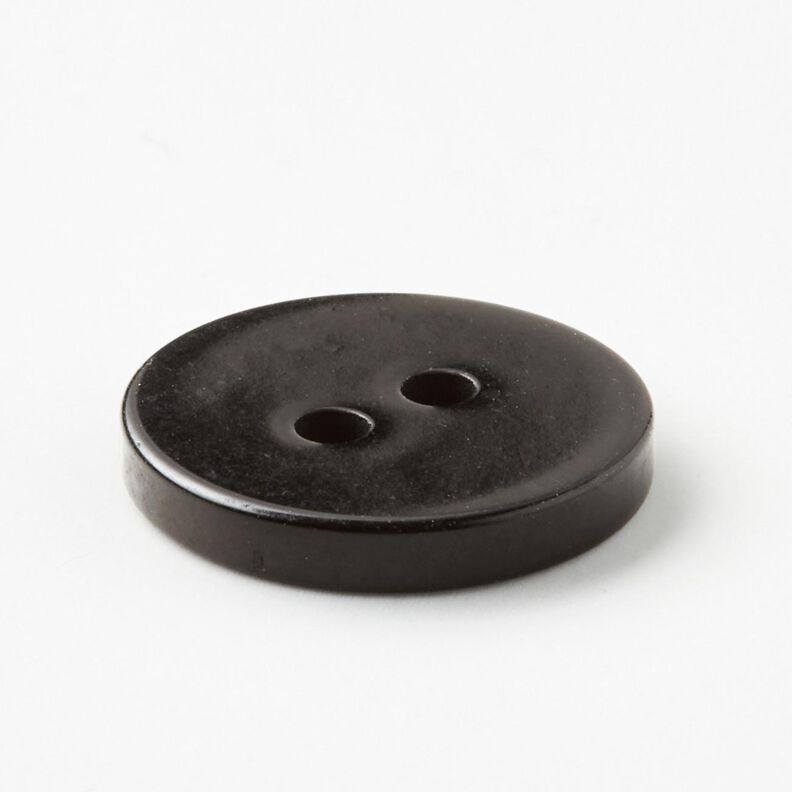 Bouton 2 trous brillant [Ø 15 mm] – noir,  image number 3
