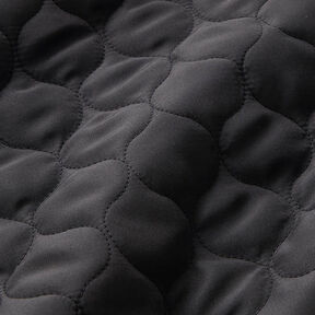 Tissu matelassé Motif de cercle – noir, 